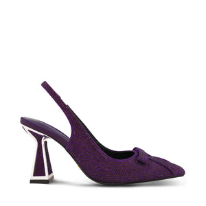 ELOISE BLACKCURRANT / SILVER PUMPS