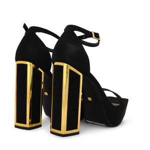 MISSY SANDALS BLACK / GOLD