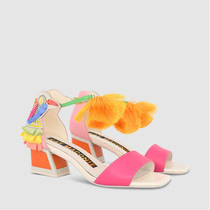 KAY SPRITZ ORANGE MULTI SANDALS