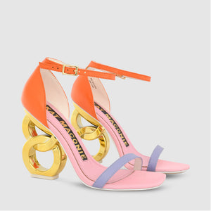 SUZU SPRITZ ORANGE MULTI SANDALS